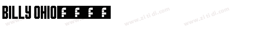 billy ohio字体转换